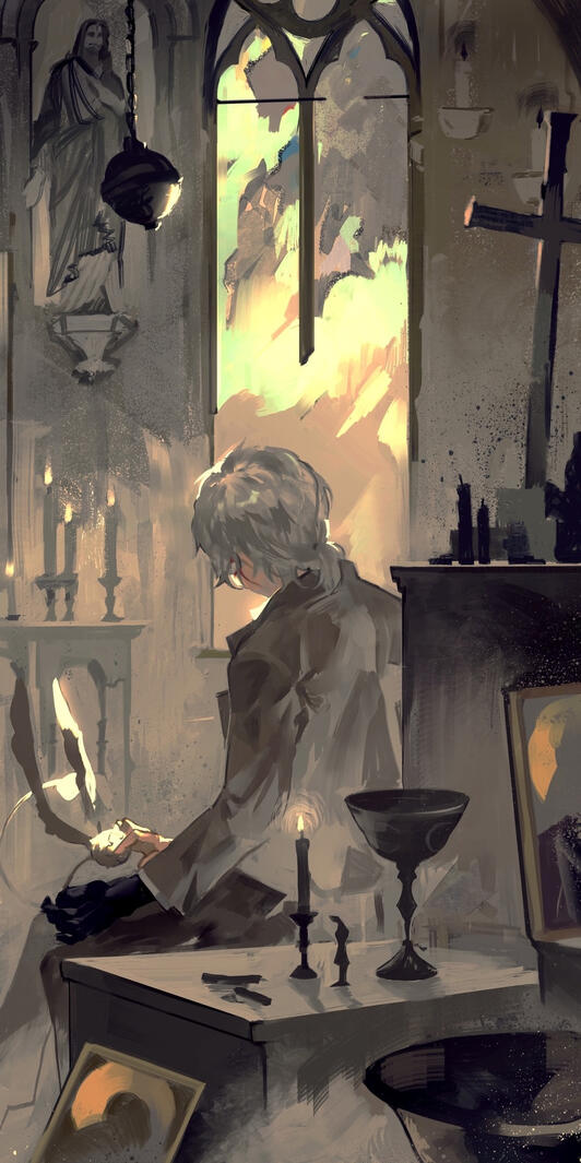 half body + background