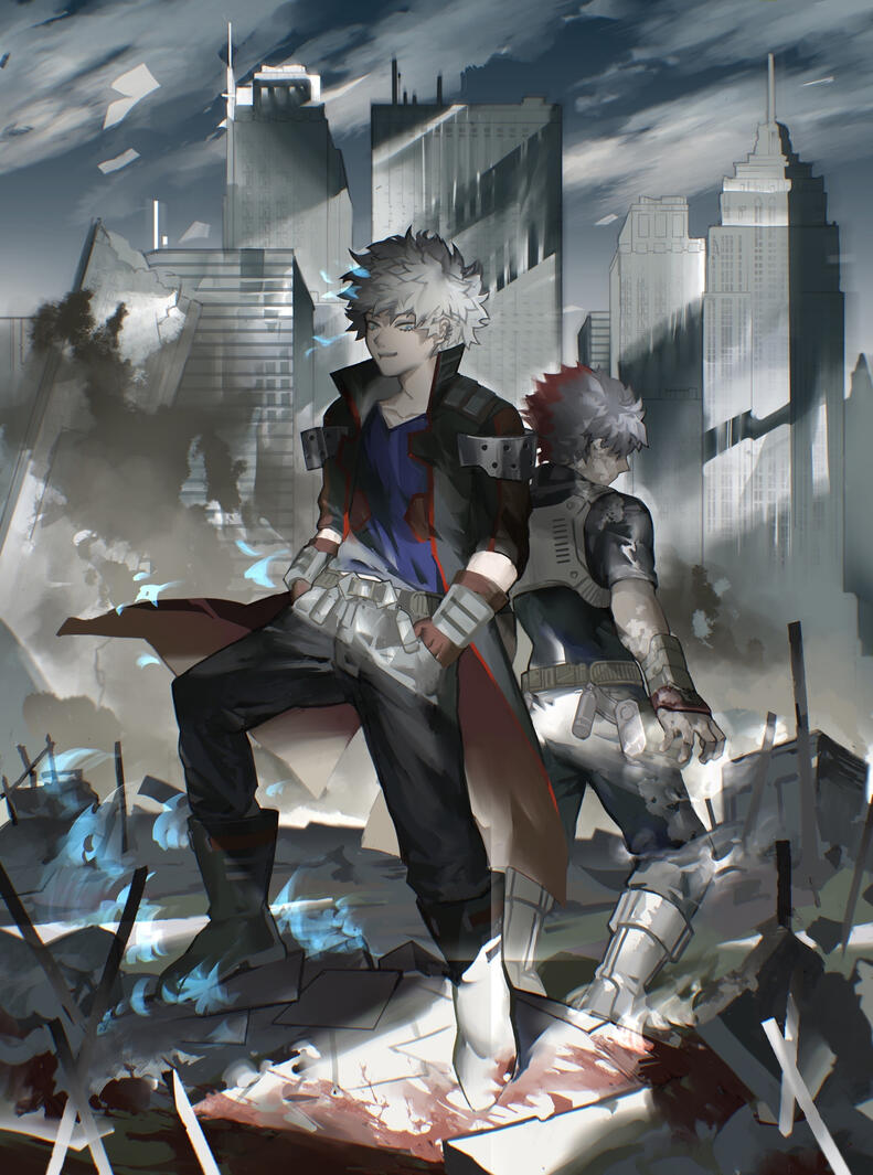 full body + background (2 characters)