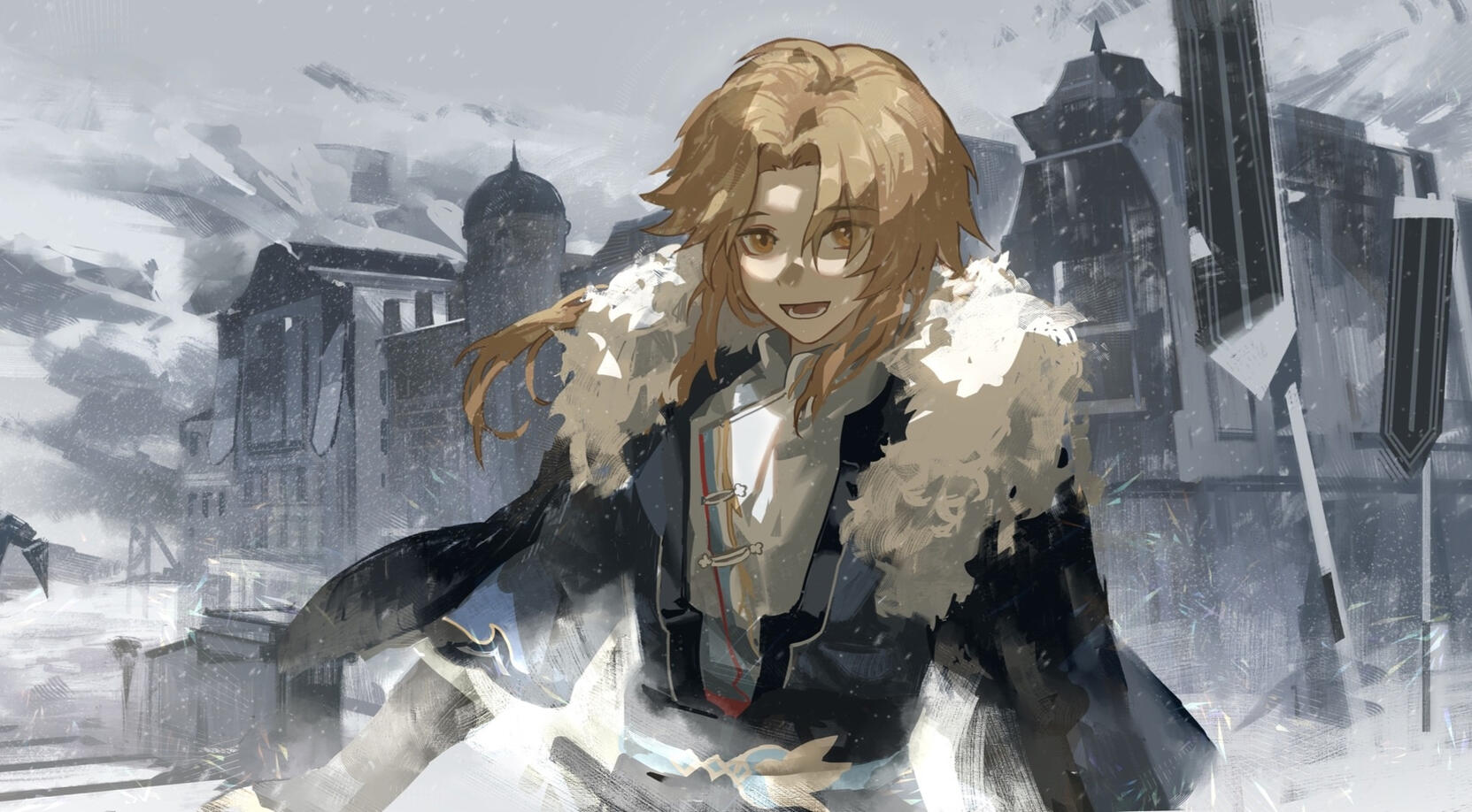 half body + background